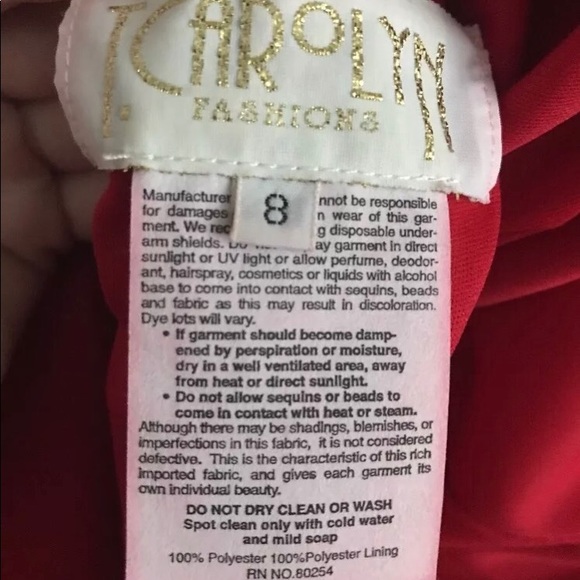 Red prom dress/evening gown size 8 - Picture 6 of 6